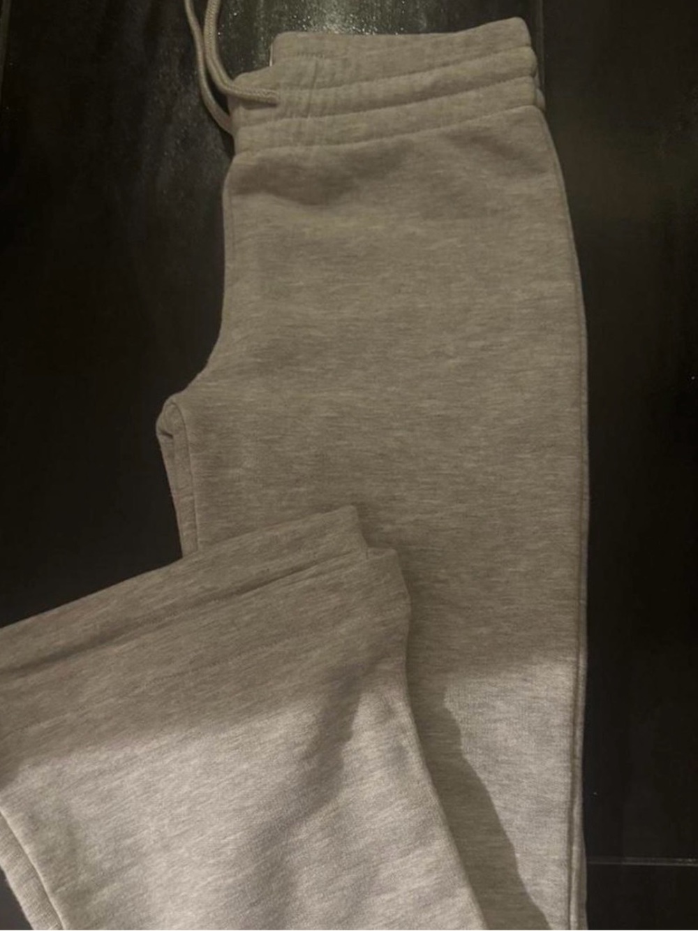 Garage Wide-Leg Drawstring Sweatpants - Light Heather Gray